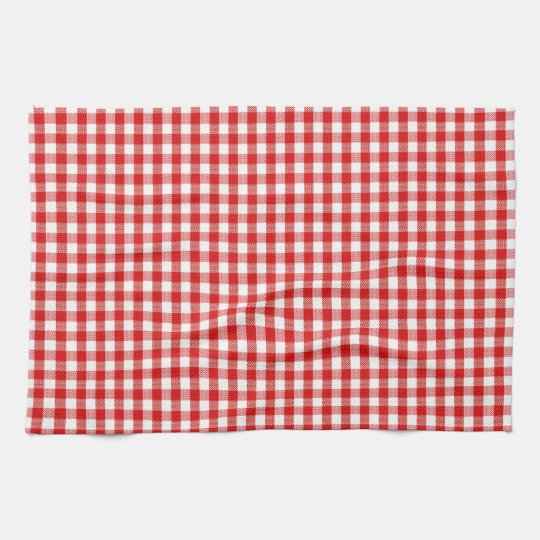 Red and White Checkered Kitchen Towel