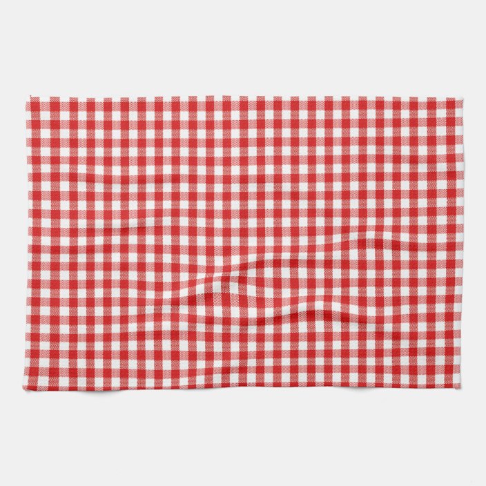 Red and White Checkered Kitchen Towel