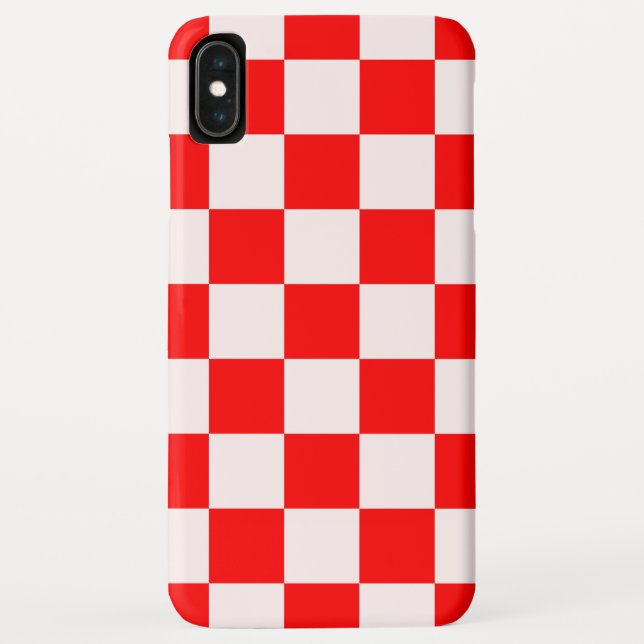 Red and White Checkered Pattern   Case-Mate iPhone Case (Back)