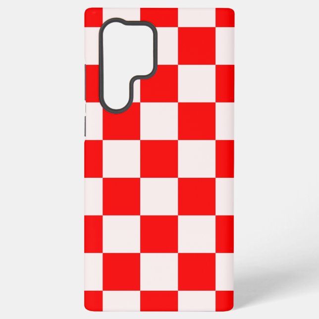 Red and White Checkered Pattern  Samsung Galaxy Case (Back)