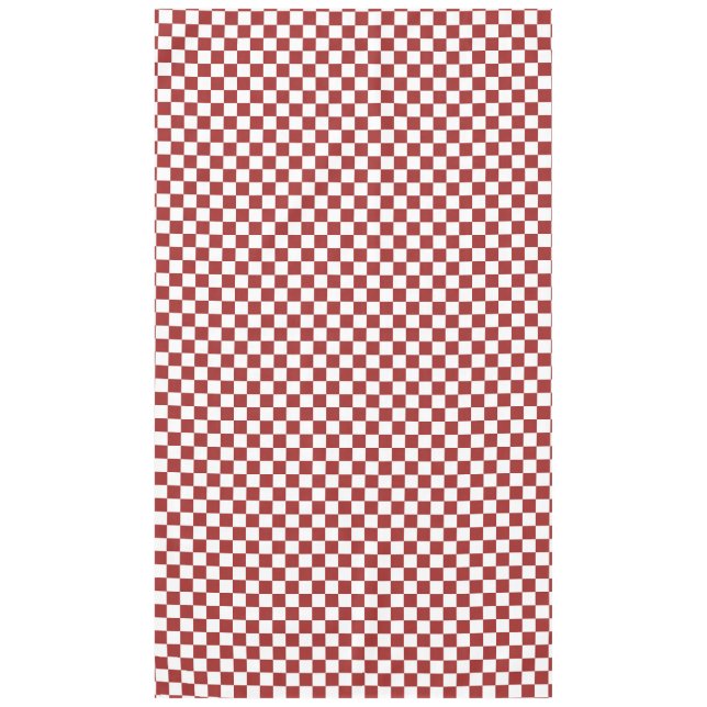Red and White Checkered Squares Tablecloth (Front)