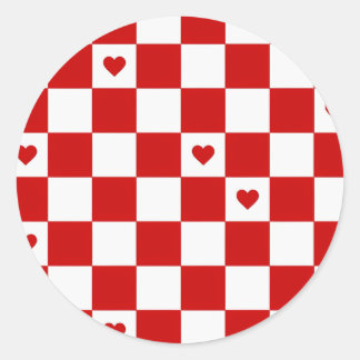 Red and white checkered Stickers & Labels