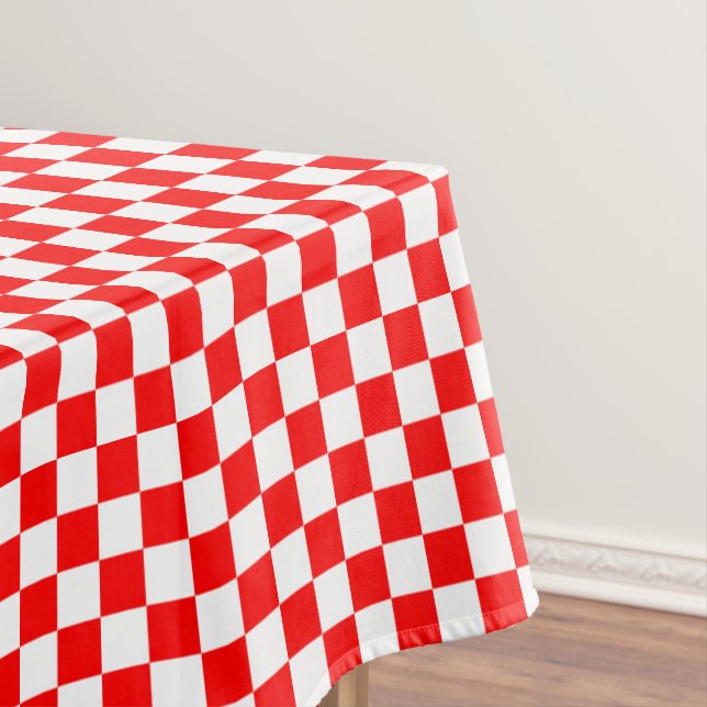 Red and White Checkered Tablecloth (In Situ)