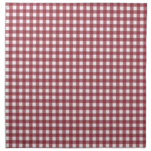 Red and White Checkers Pattern Cloth Napkin