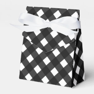 Red And White Checks Gingham Plaid Party Wedding Favor Boxes