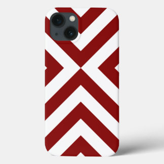 Red and White Chevrons iPhone 13 Case