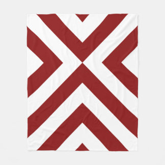 Red and White Chevrons Fleece Blanket