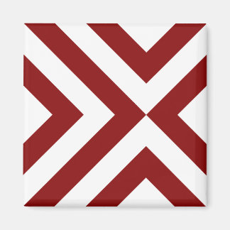 Red and White Chevrons Magnet