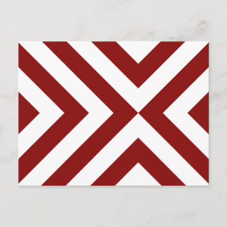Red and White Chevrons Postcard