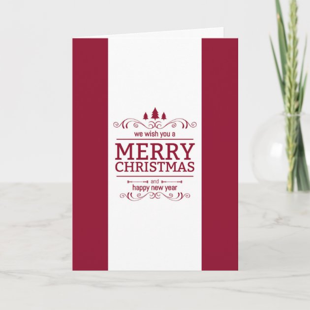Red And White Christmas And New Year Holiday Invitation