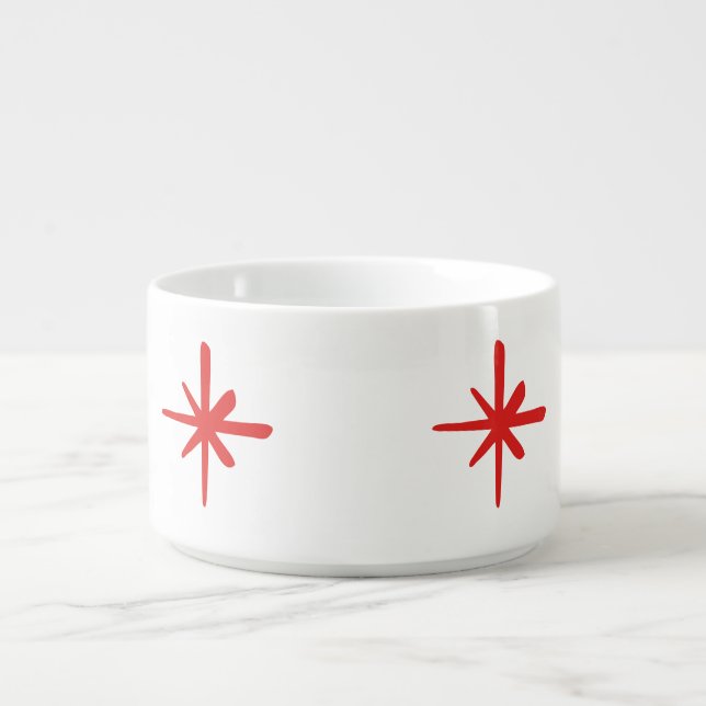 Red and White Christmas bowl (Center)