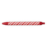 Red and white christmas candy cane striped pen