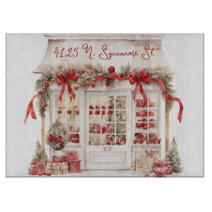 Red and White Christmas Cutting Board