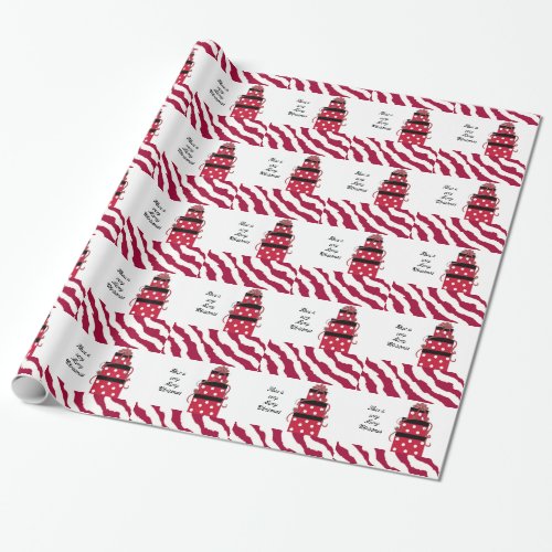 Red and White Christmas Packages Wrapping Paper