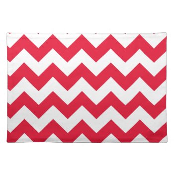 Red And White Christmas Placemat by ChristmasBellsRing at Zazzle