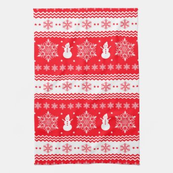 Red And White Christmas Towel by 85leobar85 at Zazzle