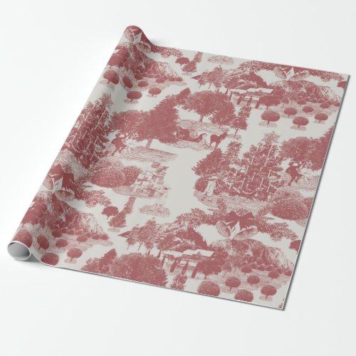 Red and White Christmas Winter Wonderland Wrapping Paper