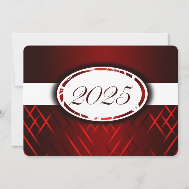 Red and White Class of 2025 Invitations (Front)