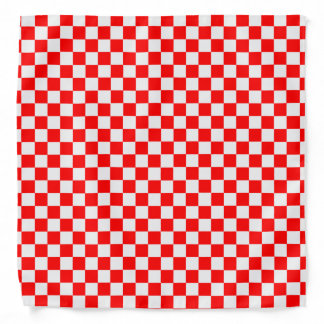 Red And White Classic Checkerboard Bandana