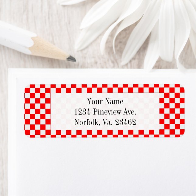 Red And White Classic Checkerboard by STaylor Label (Insitu)
