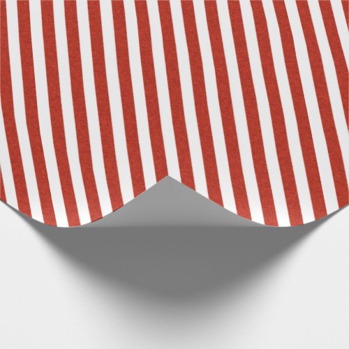 Red and White classic christmas stripes Wrapping Paper