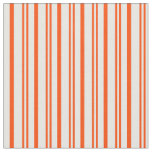 [ Thumbnail: Red and White Colored Lines Pattern Fabric ]