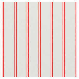Red and White Colored Striped Pattern Fabric
