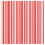 [ Thumbnail: Red and White Colored Striped Pattern Fabric ]