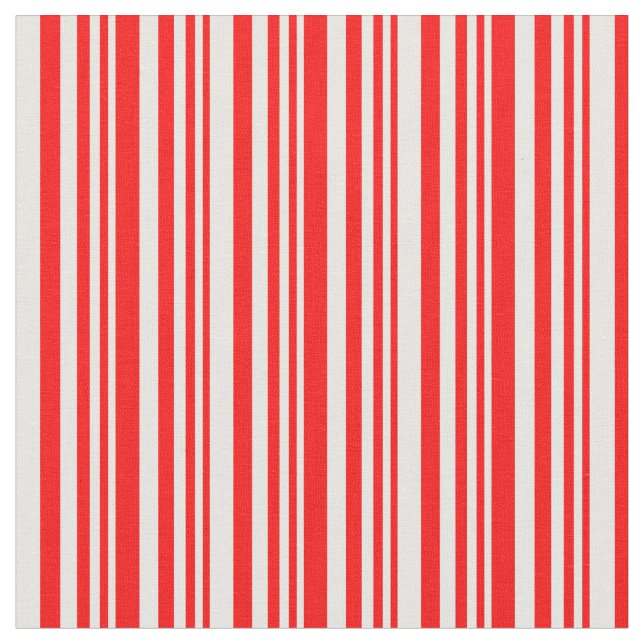 Red and White Colored Striped Pattern Fabric (Close Up)