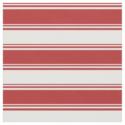 Red and White Colored Stripes Fabric