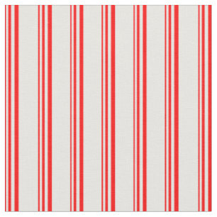 Red and White Colored Stripes Pattern Fabric