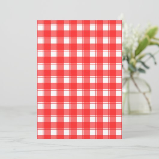 Red and White Country Striped Plaid (Standing Front)