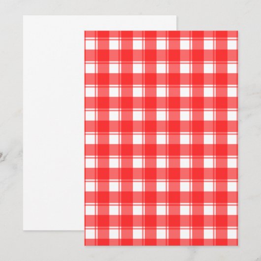 Red and White Country Striped Plaid (Front/Back)