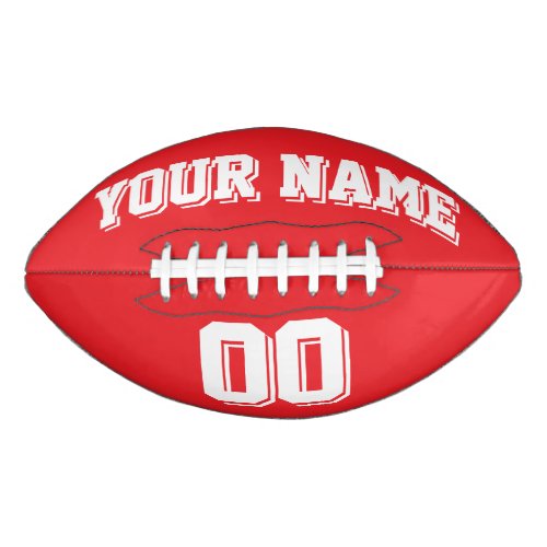 RED AND WHITE Custom Football