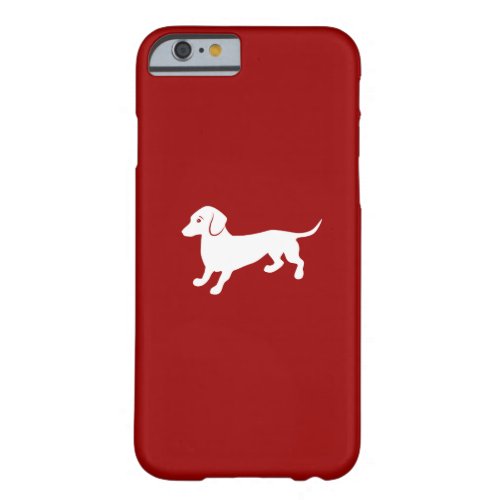 Red and White Dachshund Design Barely There iPhone 6 Case
