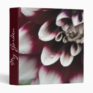 Red and White Dahlia Petals Binder