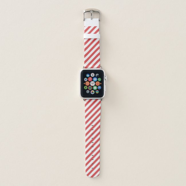 Red and White Diagonal Stripes