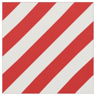 Red and White Diagonal Stripes Pattern Fabric