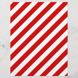 Red and White Diagonal Stripes Pattern Flyer