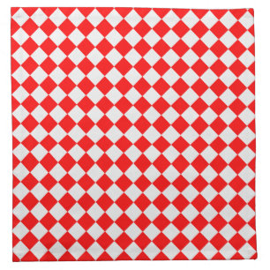 Red And White Diamond Pattern by ShirleyTaylor Napkin