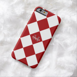 Red And White Diamond Print Case