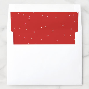 Red and white dot holiday envelope liner