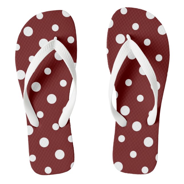 red and white dots flip flops (Footbed)