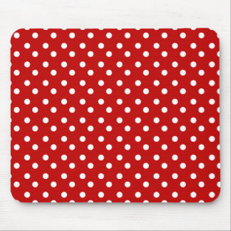 Red and White Dots Mousepad