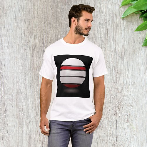 Red And White Droid Icon Mens T_Shirt
