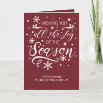 Red and White Elegant Modern Company Holiday