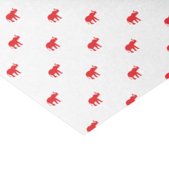 Red And White Elephant Tissue Paper by dawnfx at Zazzle