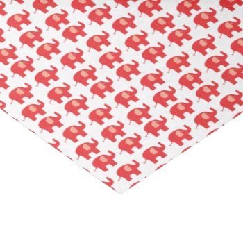 Red And White Elephant Tissue Paper by dawnfx at Zazzle