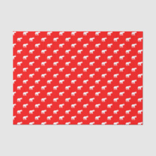 Red and white elephant tissue paper