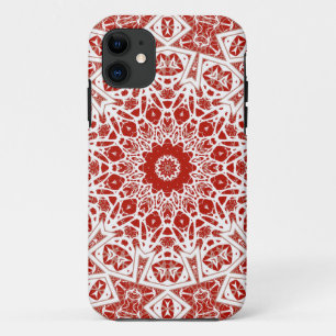 red and white , ethnic bandana iPhone 11 case